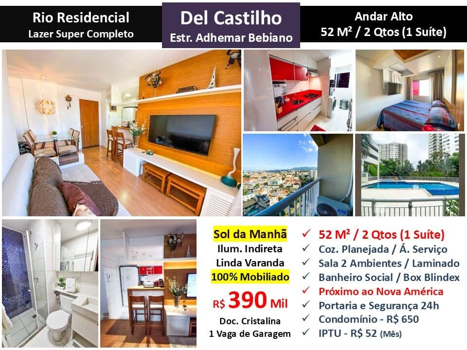 Apto Del Castilho Rio Residencial 52M²