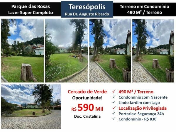 Terreno Teresópolis Parque das Rosas 490M²