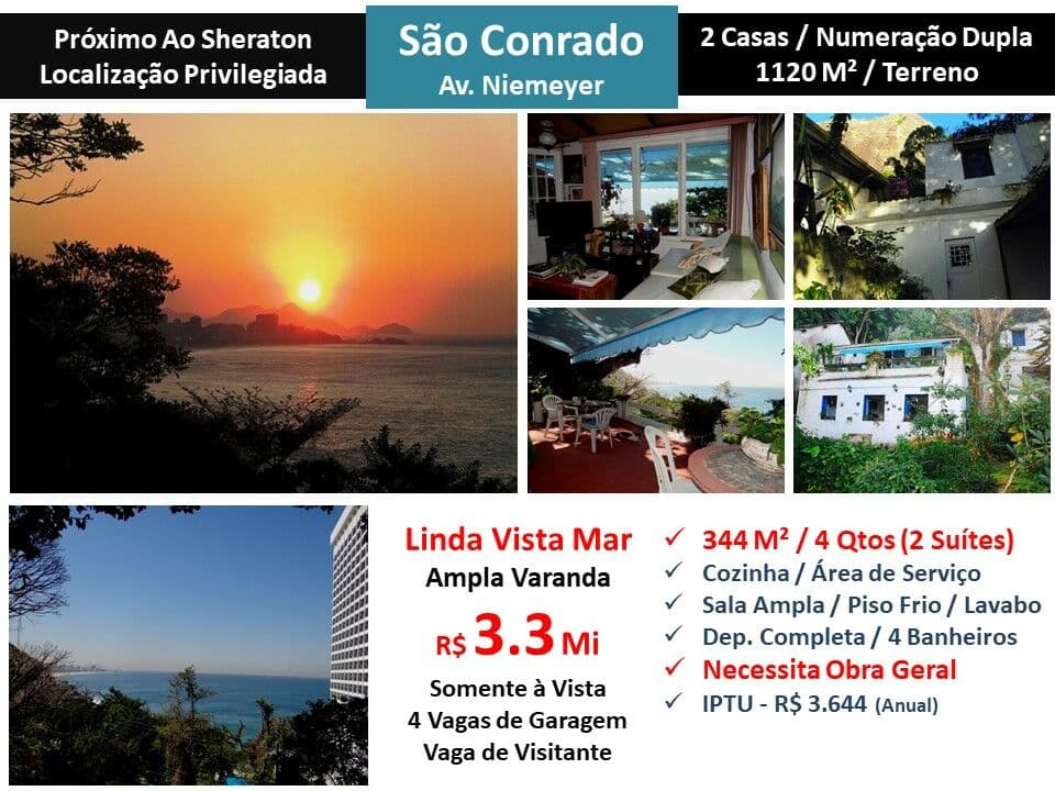 Casa São Conrado Niemeyer 344M²