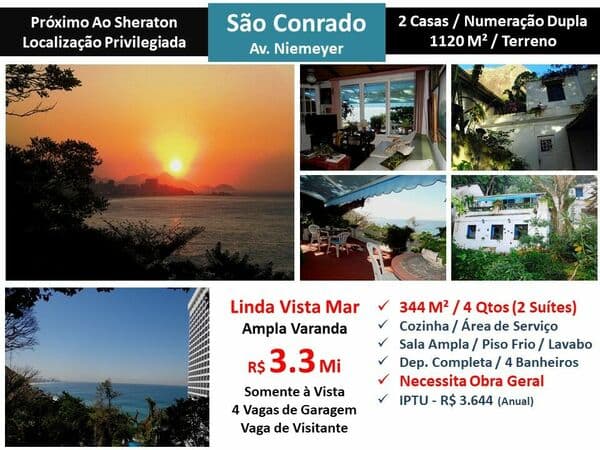 Casa São Conrado Niemeyer 344M²