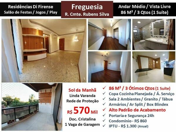 Apto JPA Freguesia Di Firense 86M²