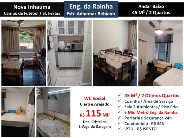 Apto Eng. da Rainha Adhemar Bebiano 45M² 2