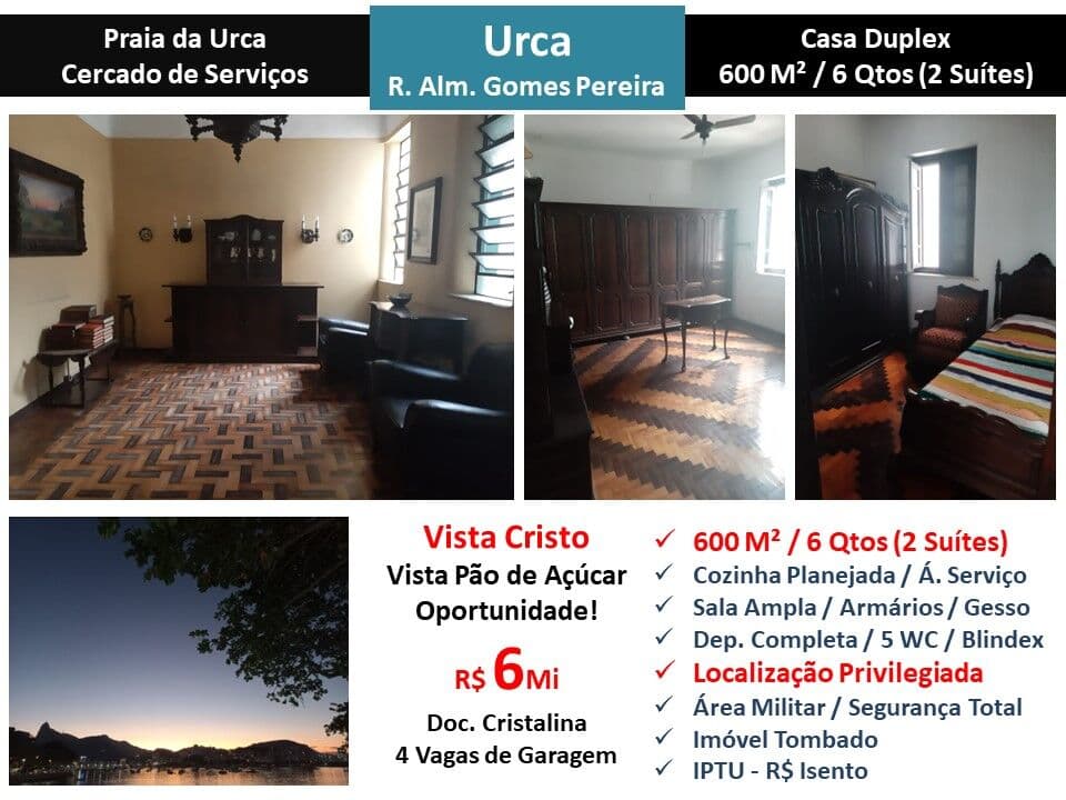 Casa Urca Alm. Gomes Pereira 600M²