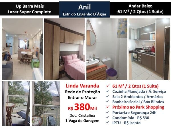 Apto JPA Anil UPBarra Mais 61M² 2