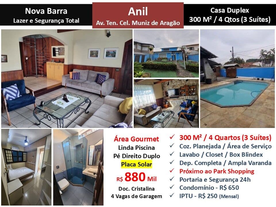 Casa JPA Anil Nova Barra 300M² 2