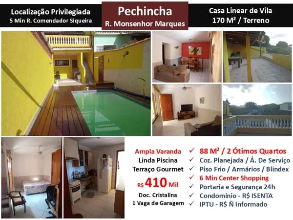 Casa JPA Pechincha Monsenhor Marques 88M²