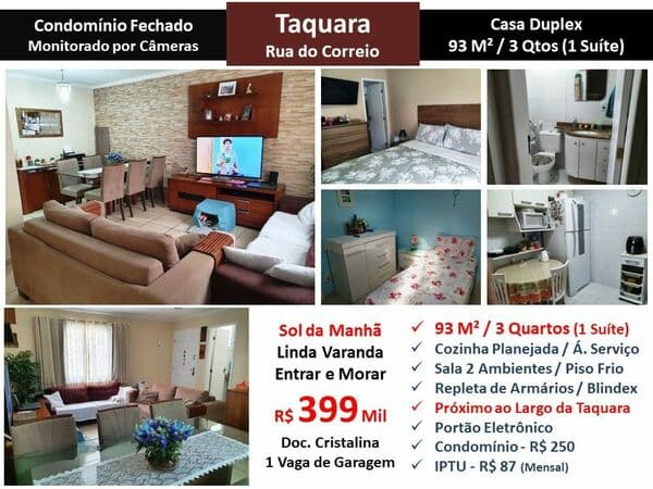 Casa JPA Taquara Correio 93M² 2