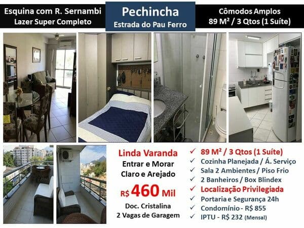 Apto JPA Pechincha Pau Ferro 89M²