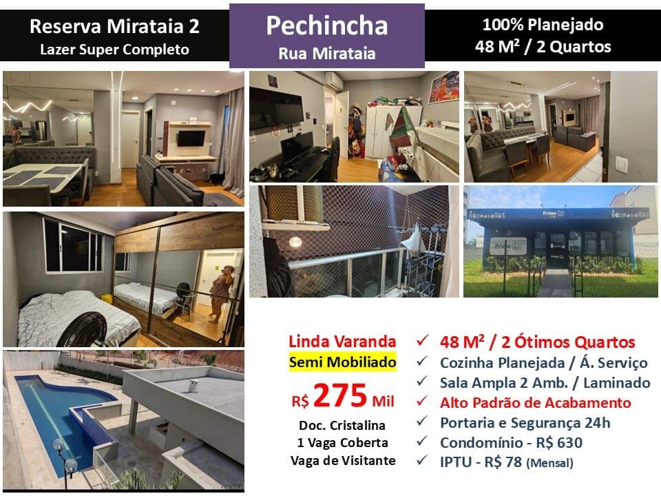 Apto JPA Pechincha Reserva Mirataia 48M²