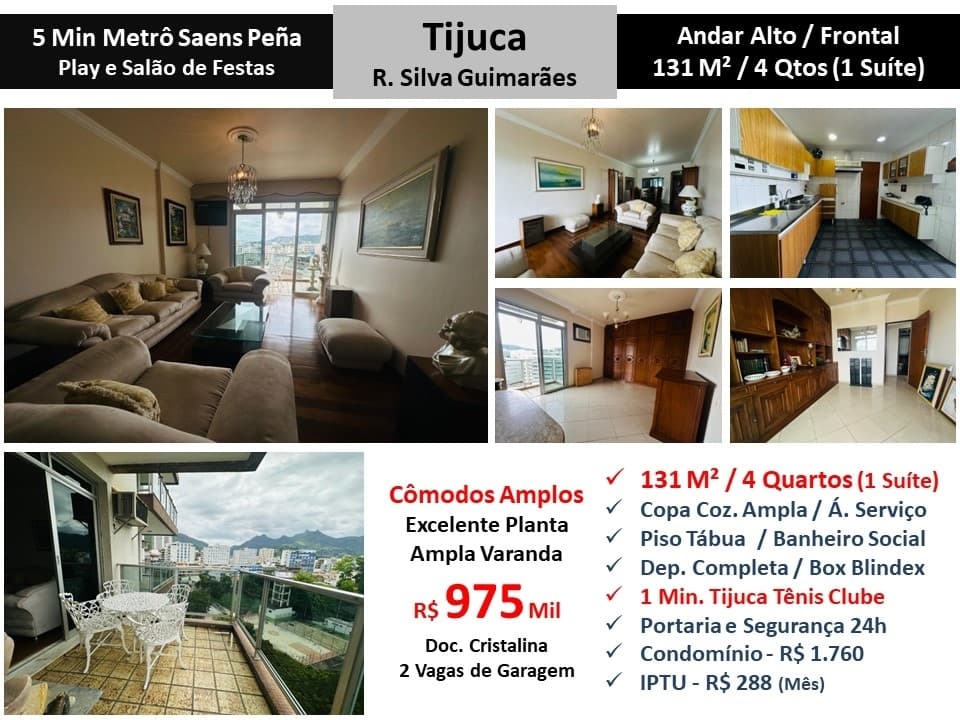 Apto Tijuca Silva Guimarães 131M²