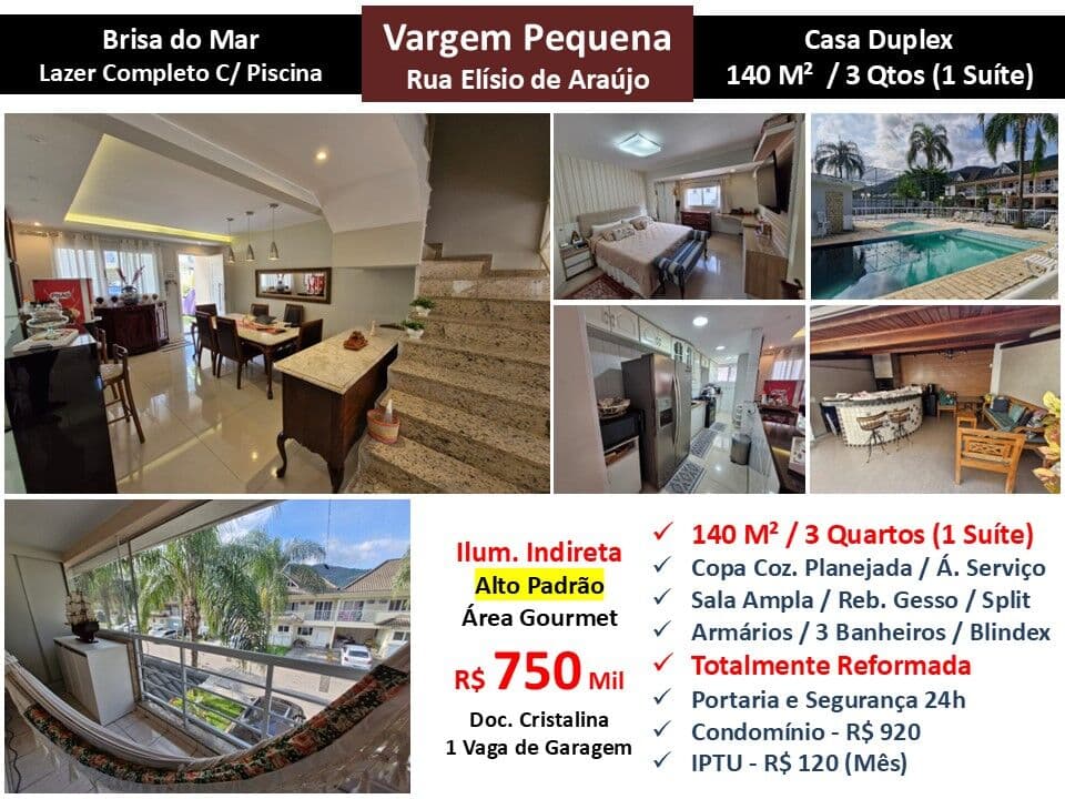 Casa Vargem Pequena Brisa do Mar 140M²