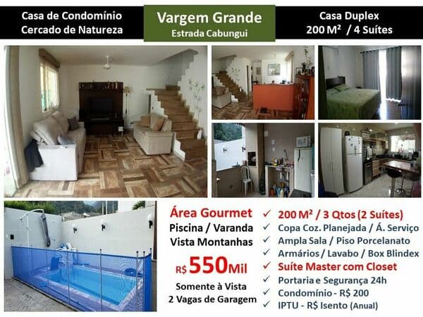 Casa Vargem Grande Cabungui 200M²