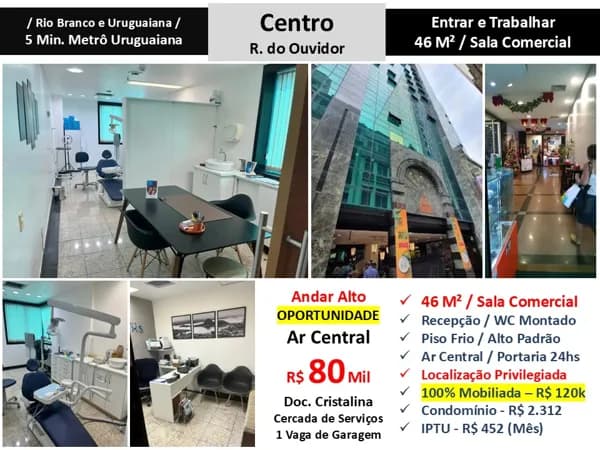 Sala Centro Ouvidor 46M²