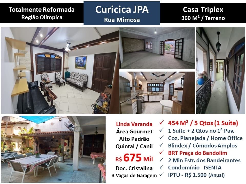 Casa JPA Curicica Mimosa 454M²