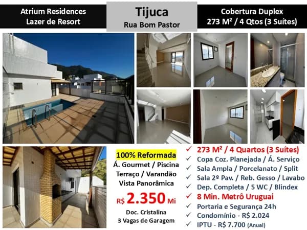 Cob Tijuca Atrium Loft 273M²
