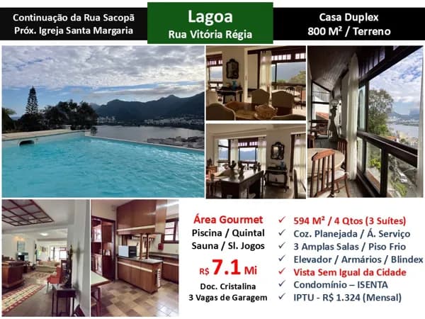 Casa Lagoa Vitória Régia 594M²