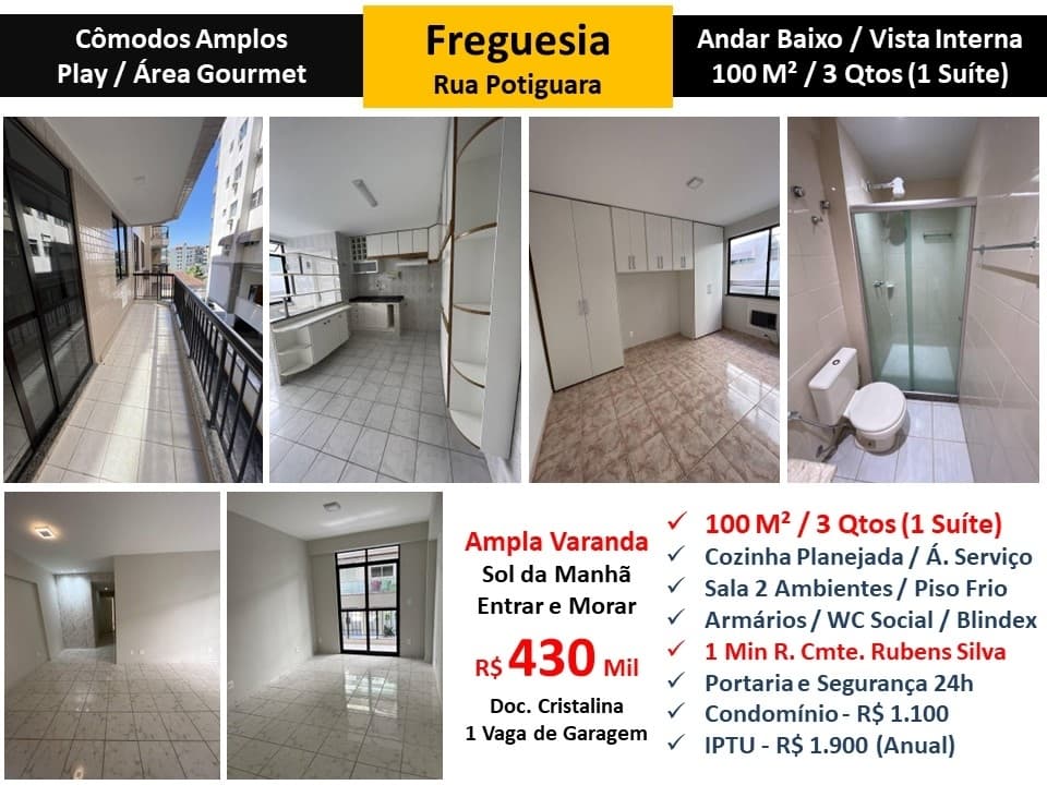 Apto JPA Freguesia Potiguara 100M²