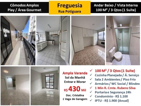Apto JPA Freguesia Potiguara 100M²