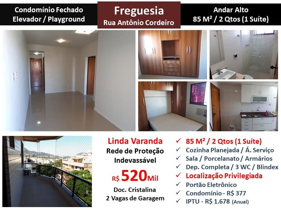 Apto JPA Freguesia Antônio Cordeiro 85M²