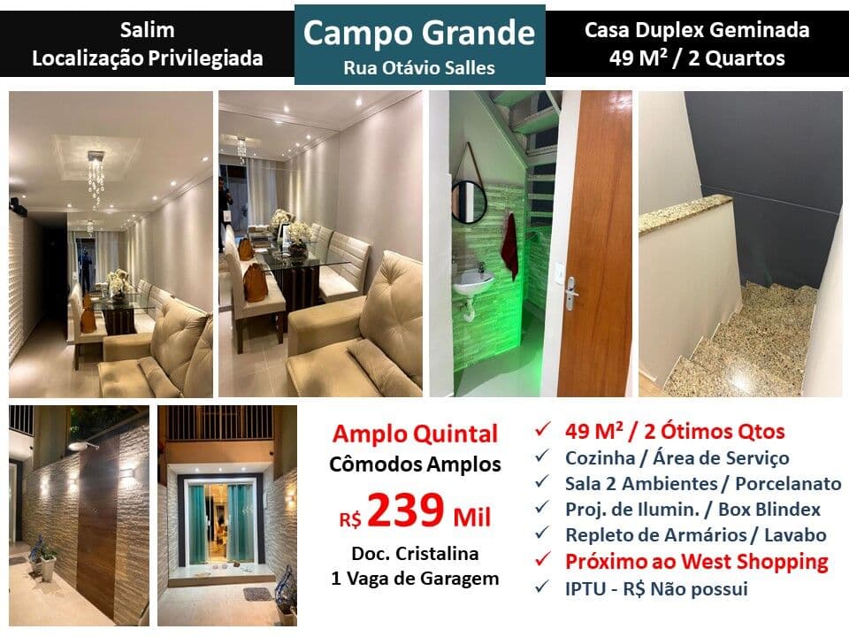 Casa Campo Grande Salim 49M²