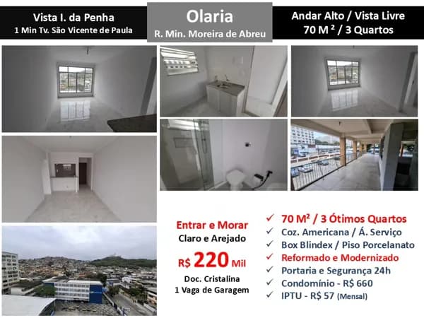 Apto Olaria Moreira de Abreu 70M²