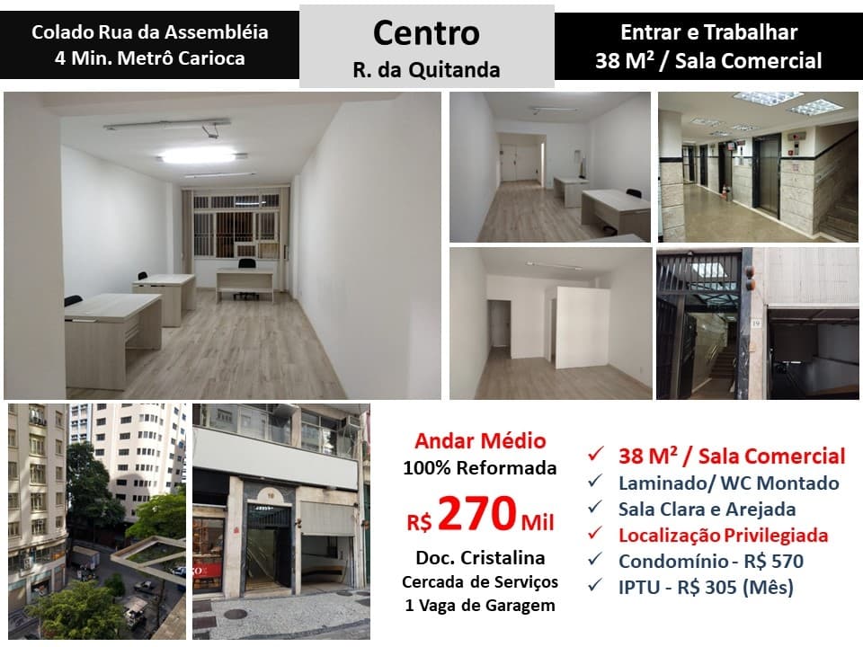 Sala Centro Quitanda 38M²