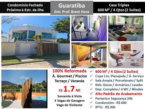 Casa Guaratiba Estr. Prof. Brant Hora 600M²