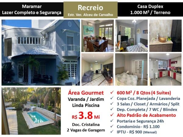 Casa Recreio Maramar 600M² 2