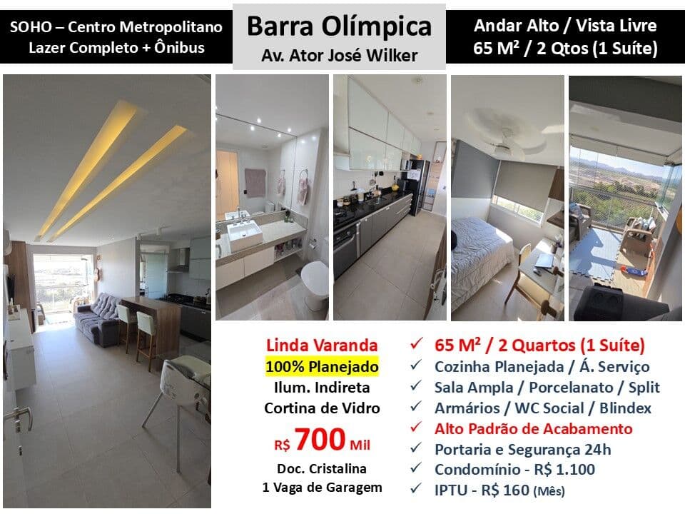 Apto Barra Olímpica Centro Metropolitano Soho 65M²