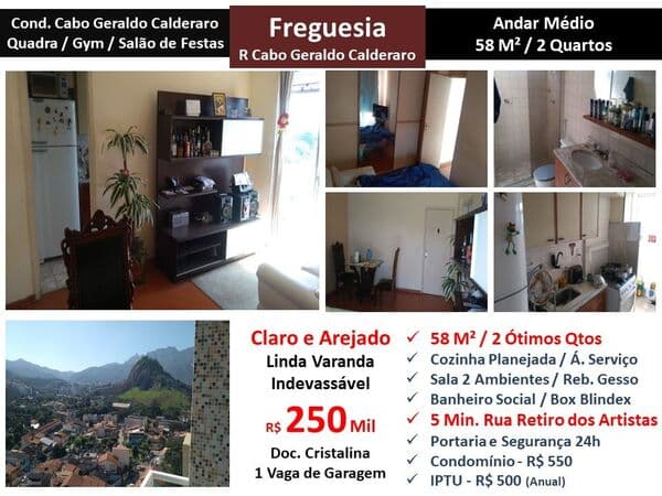 Apto Freguesia Geraldo Calderaro 58M²