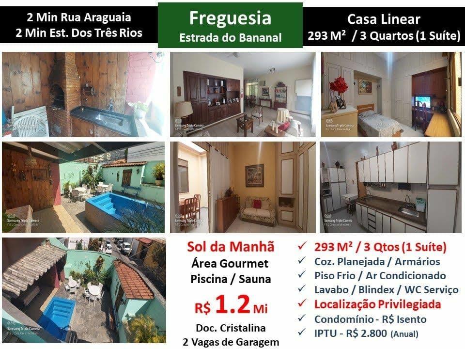 Casa JPA Freguesia Bananal 293M²