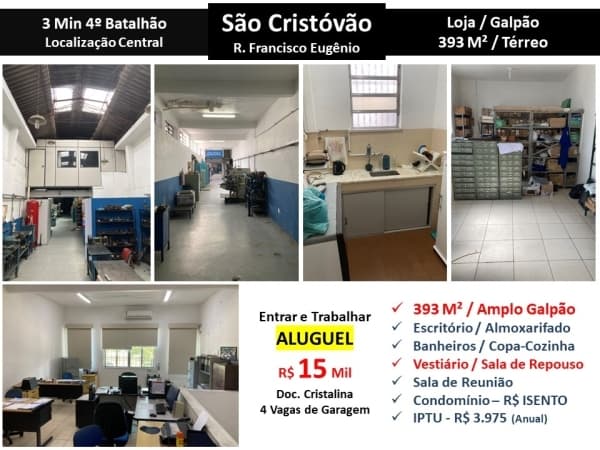 Galpão São Cristovão Francisco Eugênio 393M²