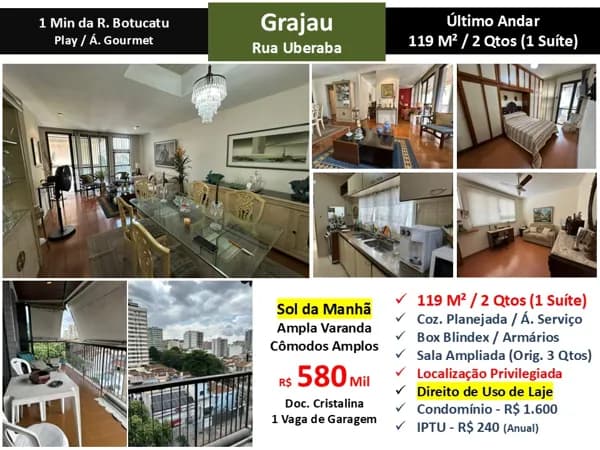 Apto Grajaú Uberaba 119M²