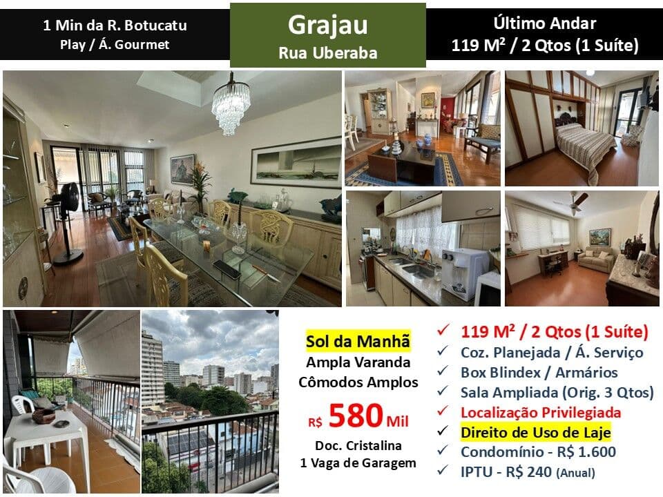Apto Grajaú Uberaba 119M²