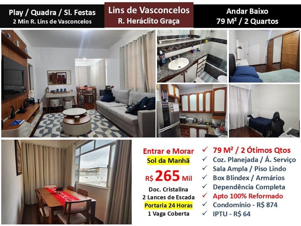 Apto Lins Heráclito Graça 79M²