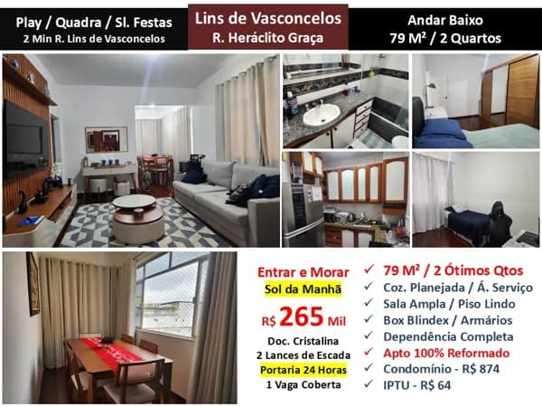 Apto Lins Heráclito Graça 79M²