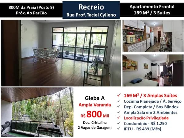 Apto Recreio Gleba A Taciel Cylleno 169M²