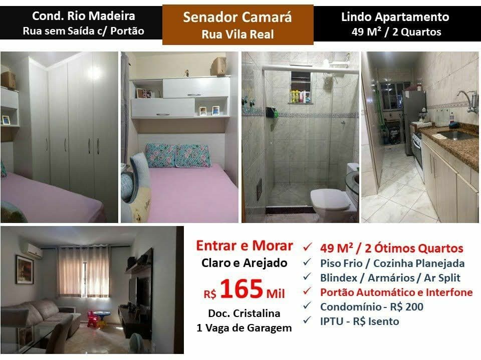 Apto Sen. Camará Rio Madeira 49M²