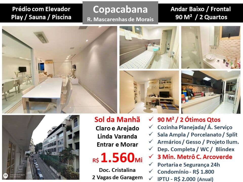 Apto Copacabana Mascarenhas de Morais 90M²