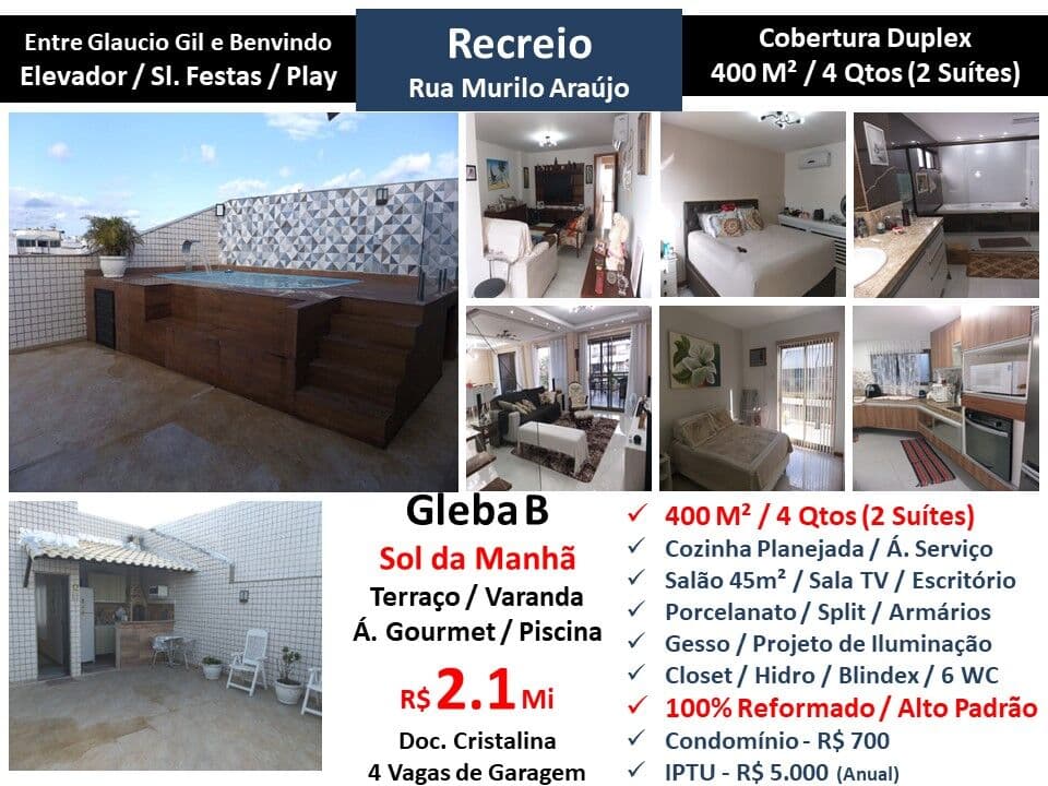 Cob Recreio Gleba B Murilo de Araujo 400M²