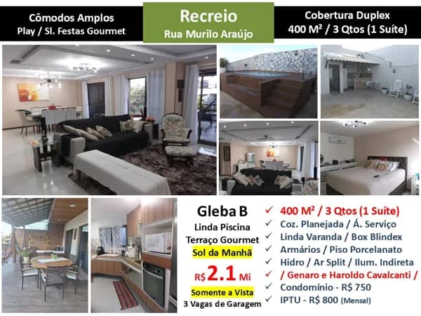 Cob Recreio Gleba B Murilo de Araujo 400M²