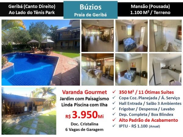 Pousada Buzios Geriba 350M²