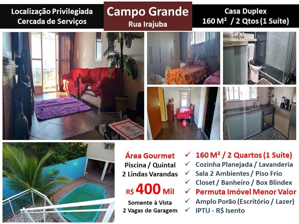 Casa Campo Grande Irajuba 160M²