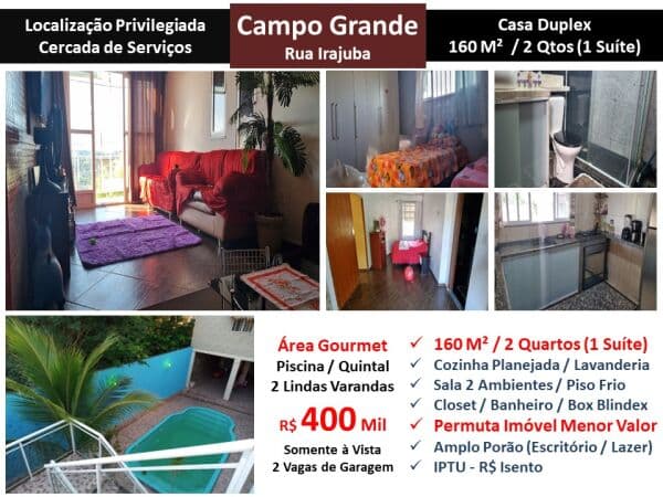 Casa Campo Grande Irajuba 160M²