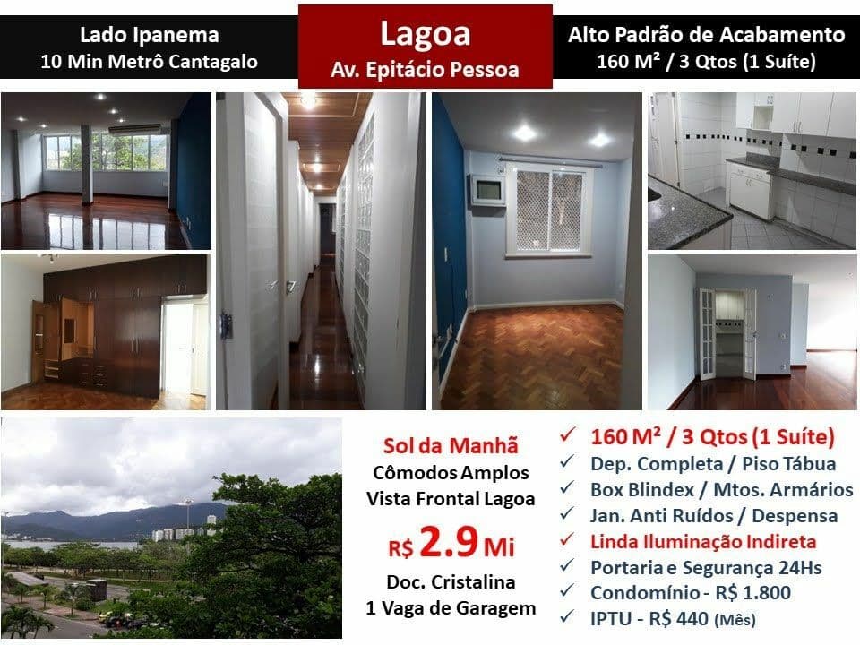 Apto Lagoa Epitacio Pessoa 160M²