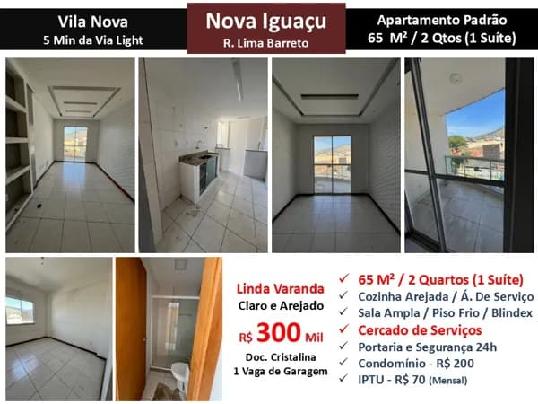 Apto Nova Iguaçu Lima Barreto 65M²