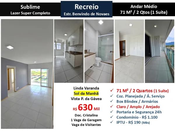 Apto Recreio Sublime 71M²