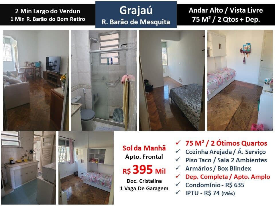 Apto Grajaú Barão de Mesquita 75M²