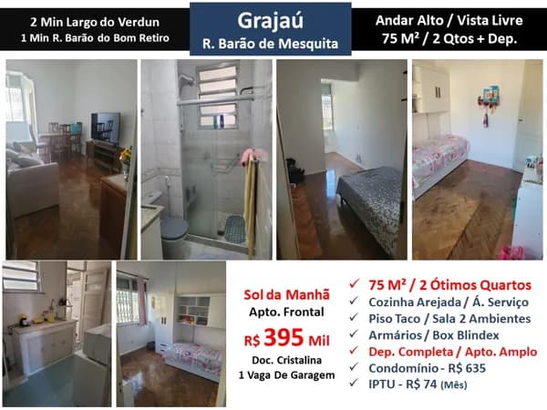 Apto Grajaú Barão de Mesquita 75M²