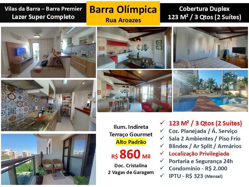 Cob Barra Olímpica Vilas da Barra Barra Premier 123M²